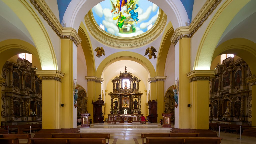 Trujillo Cathedral featuring interior views and a church or cathedral