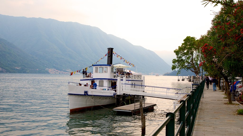 Villa Carlotta showing a bay or harbor, a ferry and general coastal views