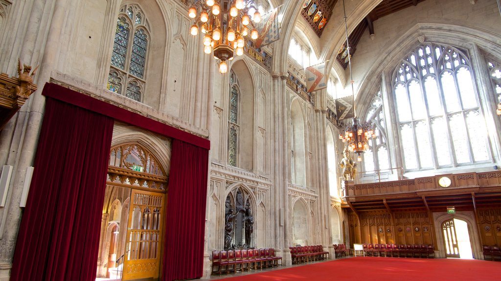 London Guildhall showing heritage architecture, interior views and heritage elements