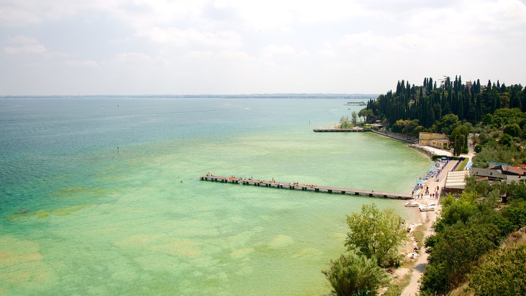 Grotto of Catullus featuring general coastal views and a bay or harbor