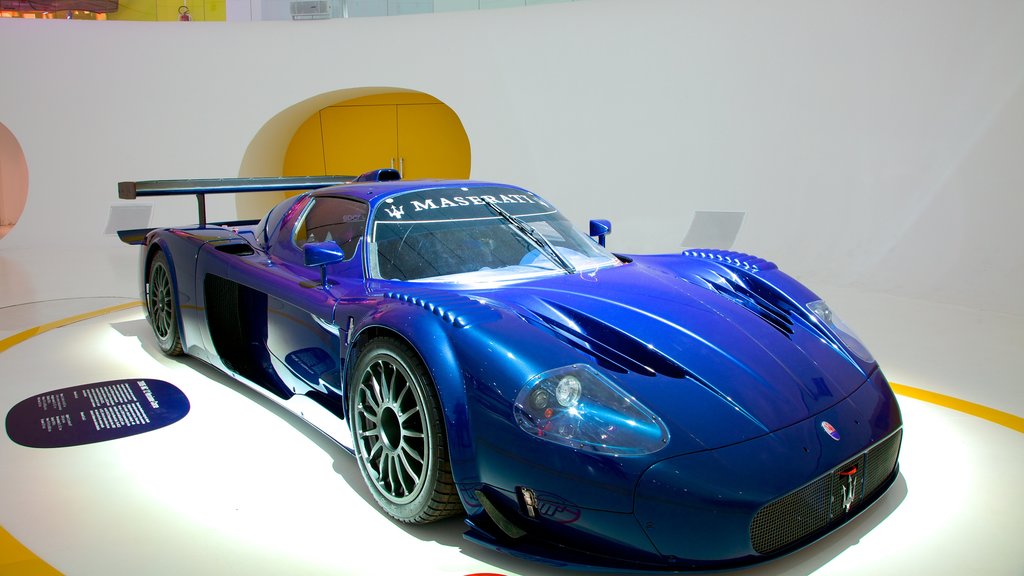 Museo Enzo Ferrari featuring interior views