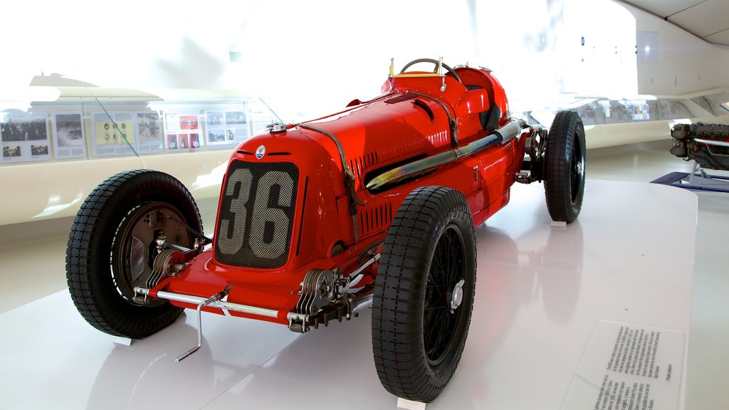 Museo Enzo Ferrari showing interior views