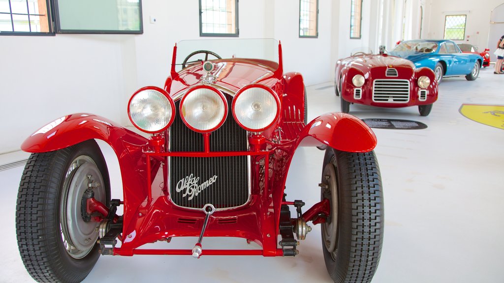 Museo Enzo Ferrari showing interior views