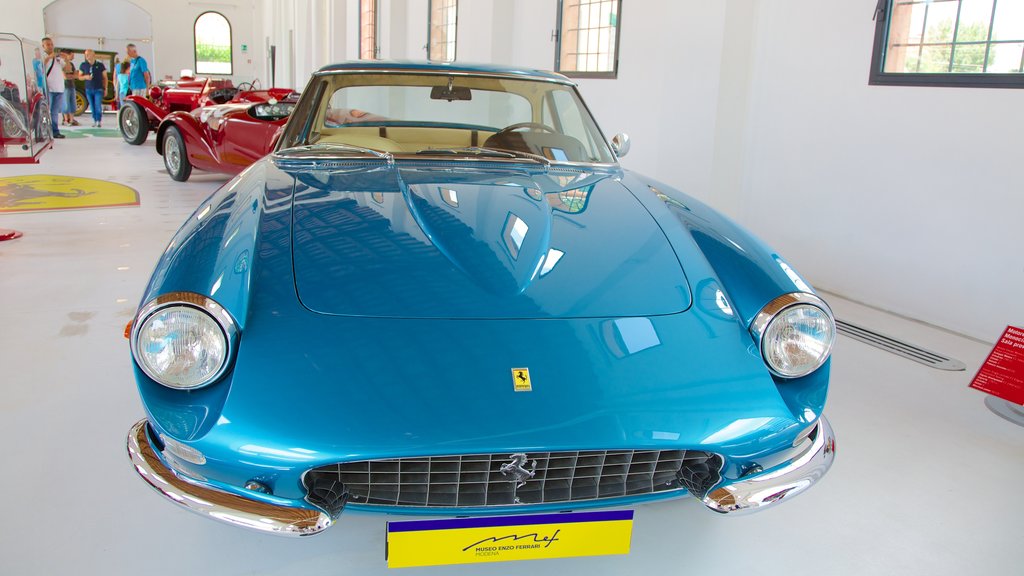 Museo Enzo Ferrari featuring interior views