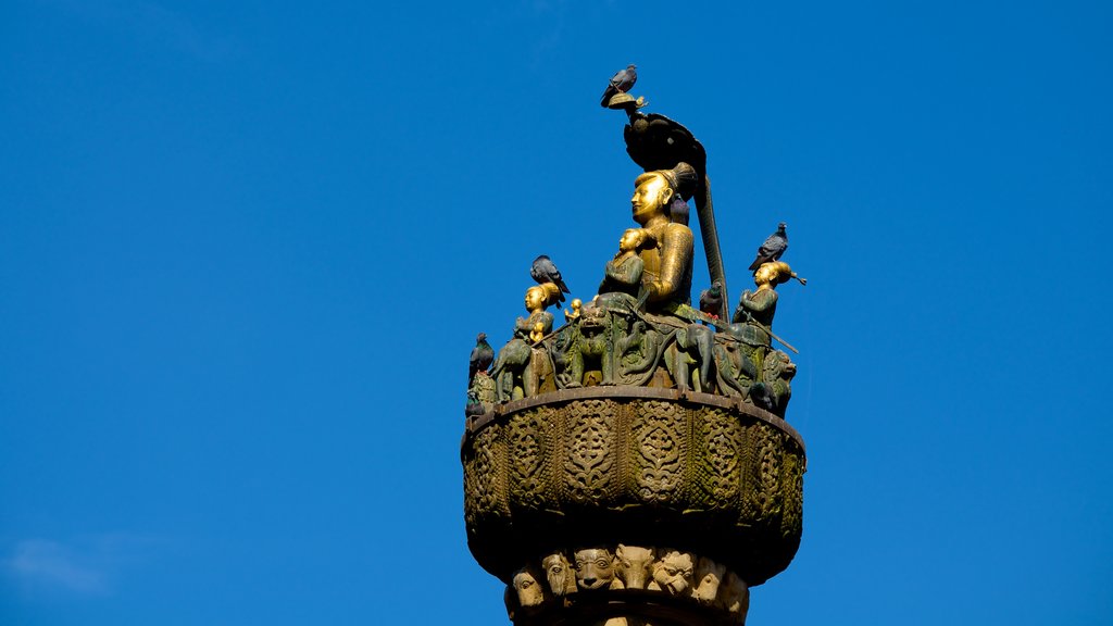 Durbar-Platz von Kathmandu welches beinhaltet Statue oder Skulptur