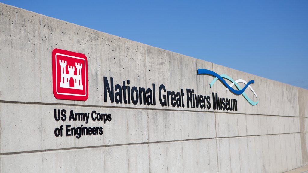 National Great Rivers Museum featuring signage