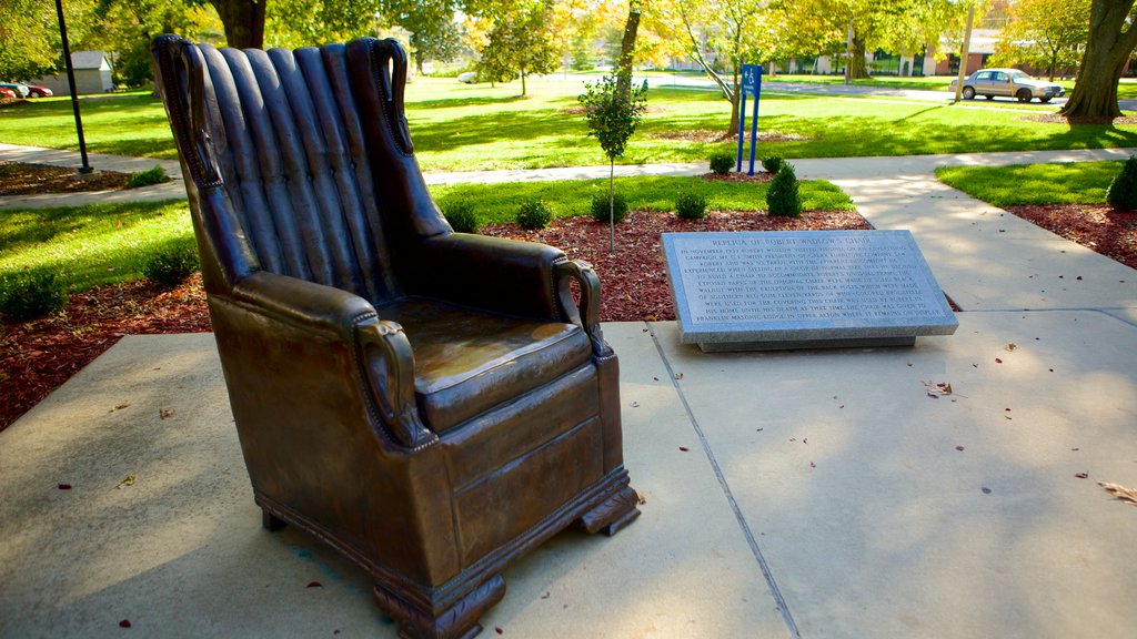 Alton showing a park and a statue or sculpture