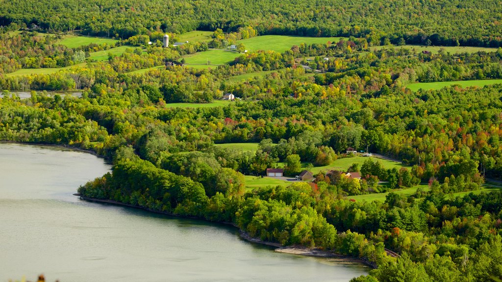 Fort Ticonderoga som viser en sø eller et vandhul og fredfyldte omgivelser