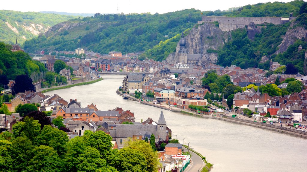 Belgian Ardennes which includes a river or creek and a small town or village