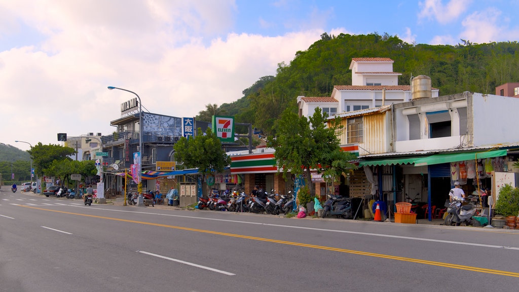 Nan Wan Beach showing a city