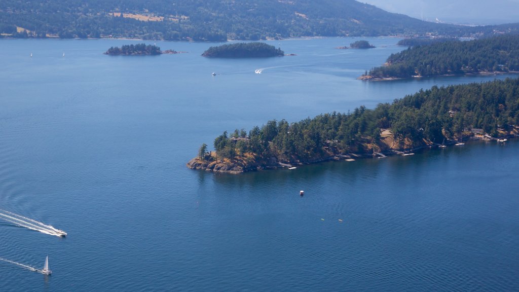 San Juan Island mostrando imágenes de una isla y vistas generales de la costa