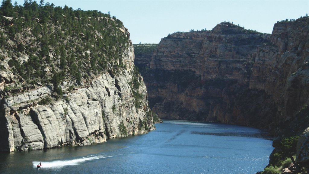 Casper showing a gorge or canyon and a river or creek