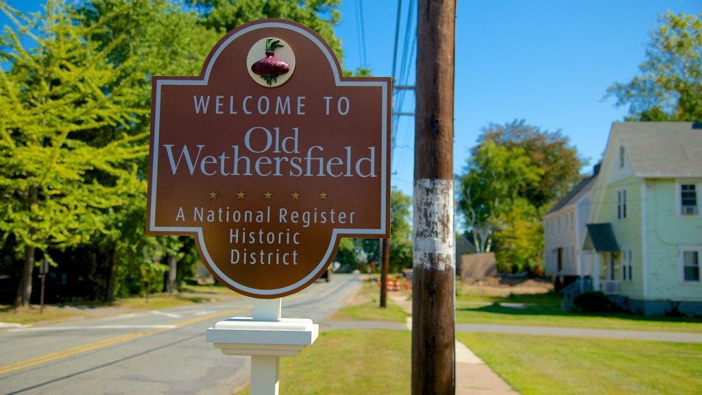 Wethersfield featuring signage