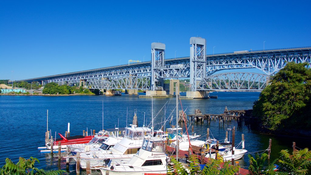 Groton featuring a river or creek and a bridge