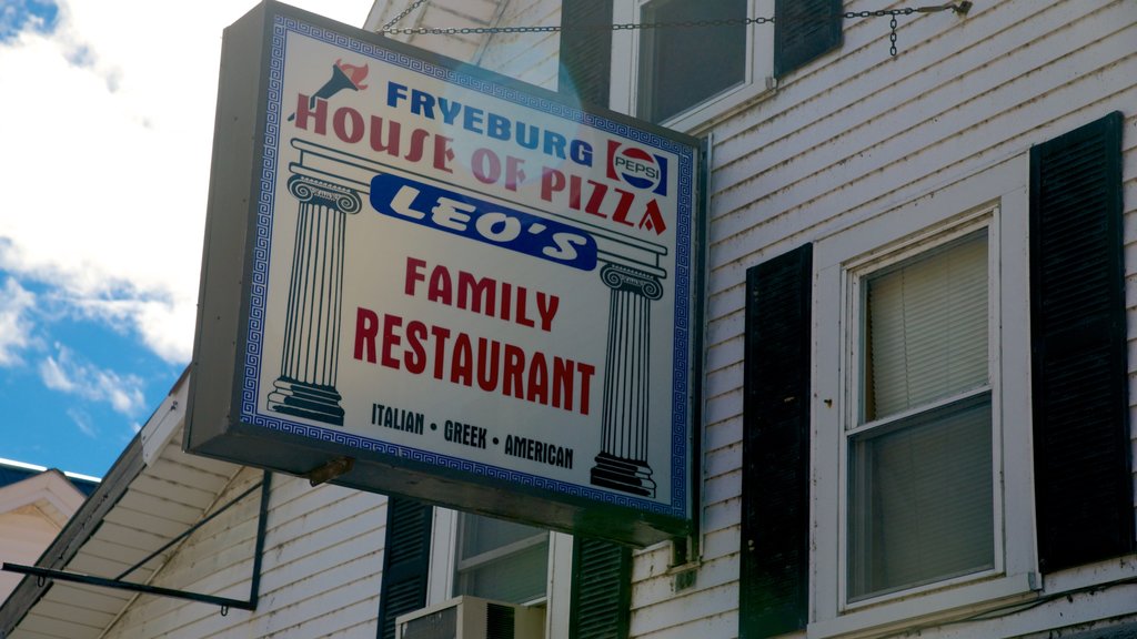 Fryeburg featuring signage