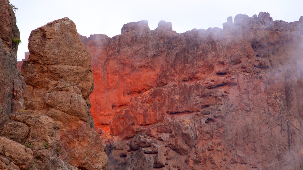 Roque Nublo which includes a gorge or canyon