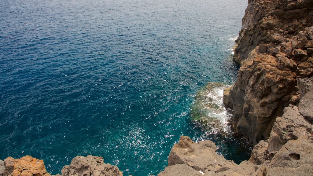 Costa de Antigua featuring rocky coastline