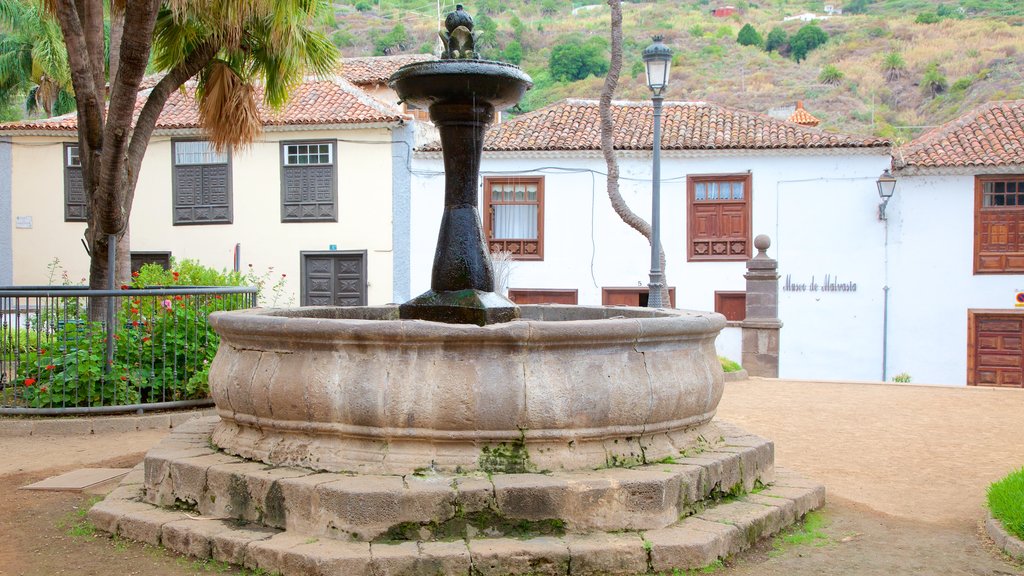 Icod de los Vinos que incluye una fuente