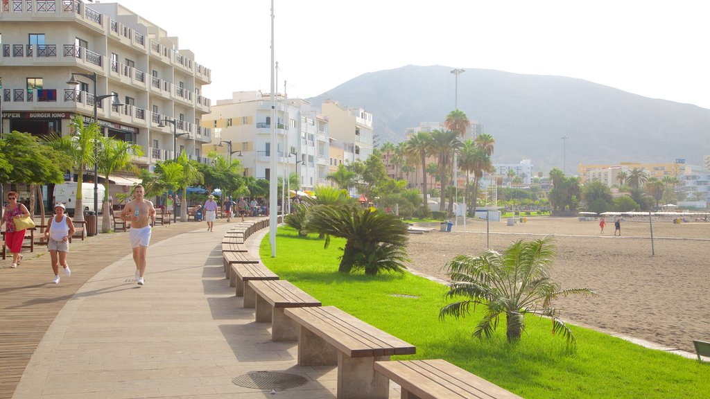 Los Cristianos featuring a coastal town