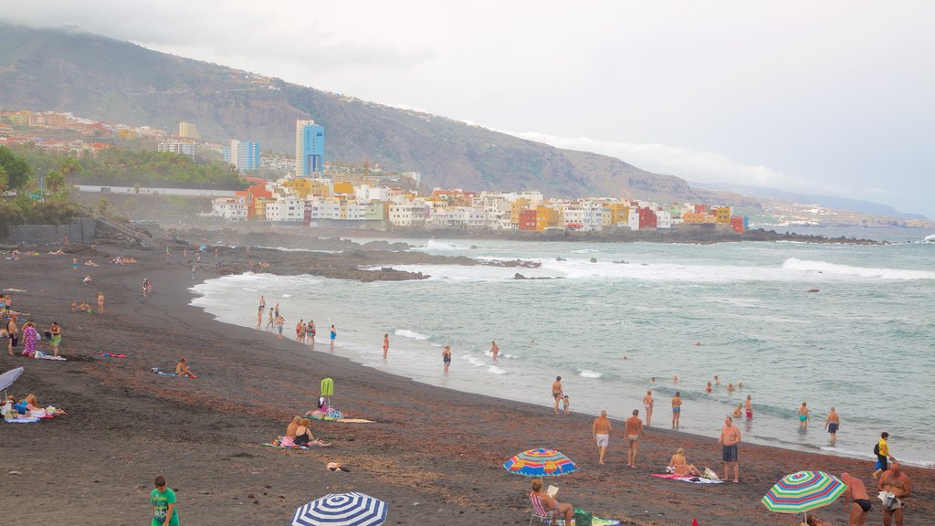 Garden Beach showing a coastal town, swimming and general coastal views