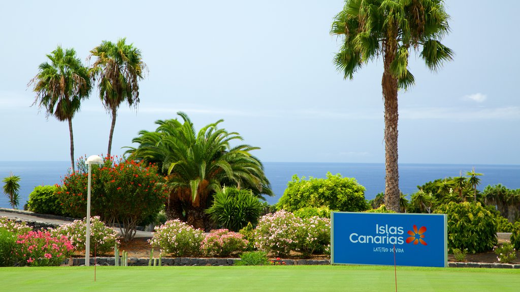 Golf Costa Adeje showing signage