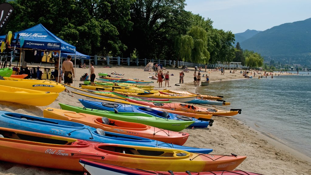 Nelson showing kayaking or canoeing, a beach and general coastal views