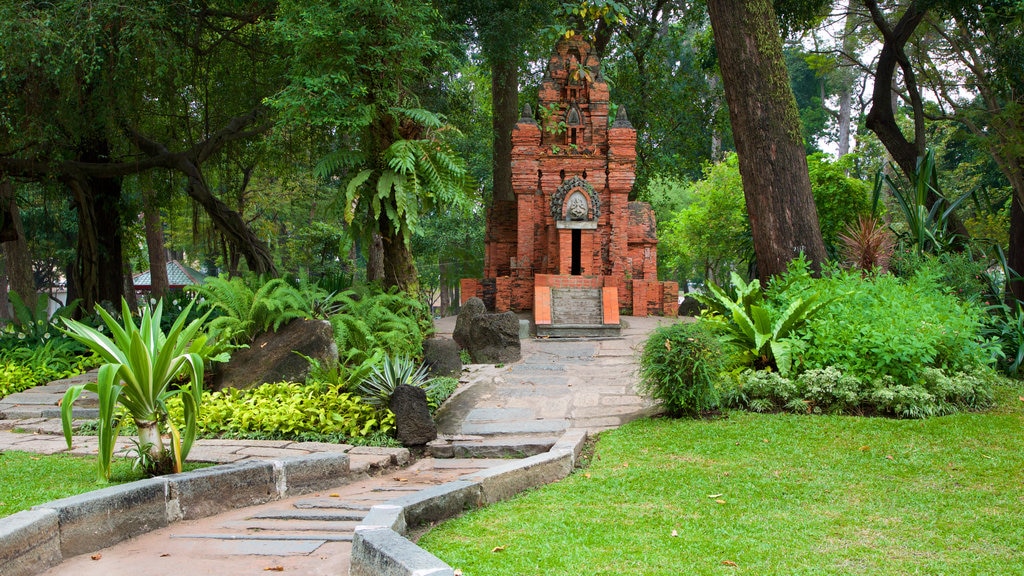 Parque Tao Dan mostrando un jardín