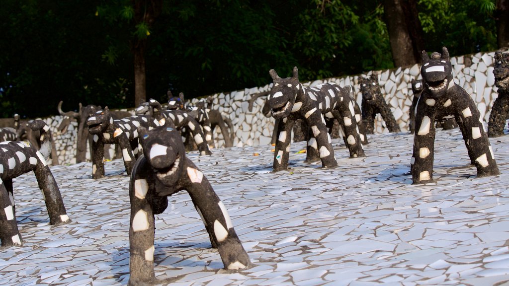 Rock Garden showing outdoor art and a statue or sculpture