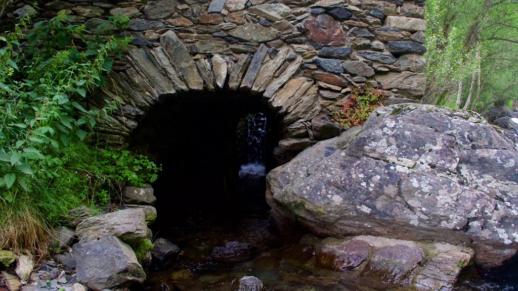 La Cortinada ofreciendo un río o arroyo y cuevas