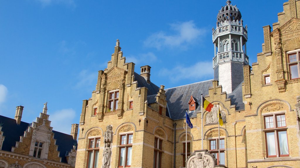 Ypres Market Square featuring heritage architecture