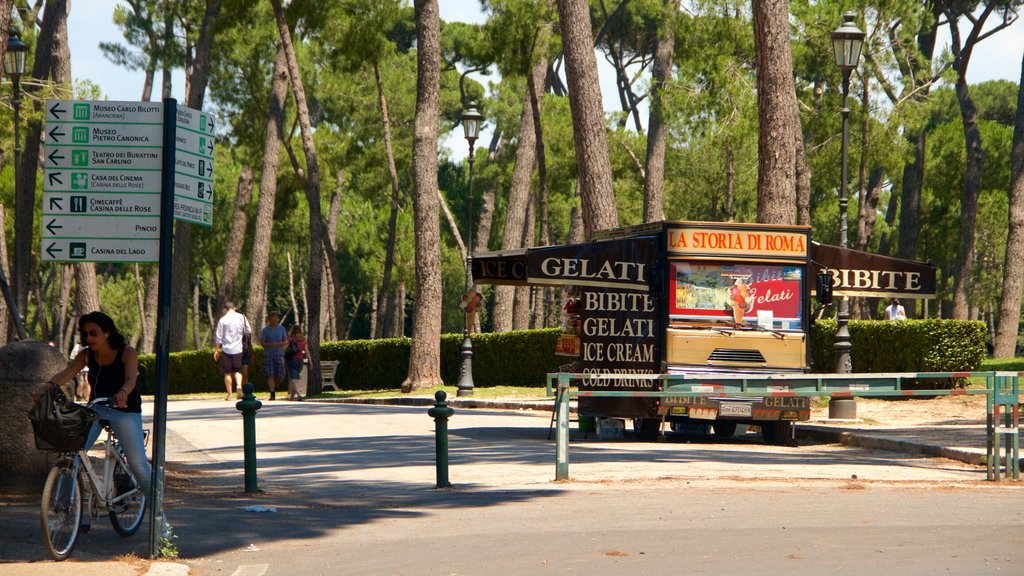 Villa Borghese showing cycling, a park and outdoor eating