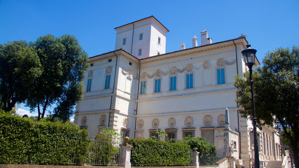 Villa Borghese som inkluderer historisk arkitektur