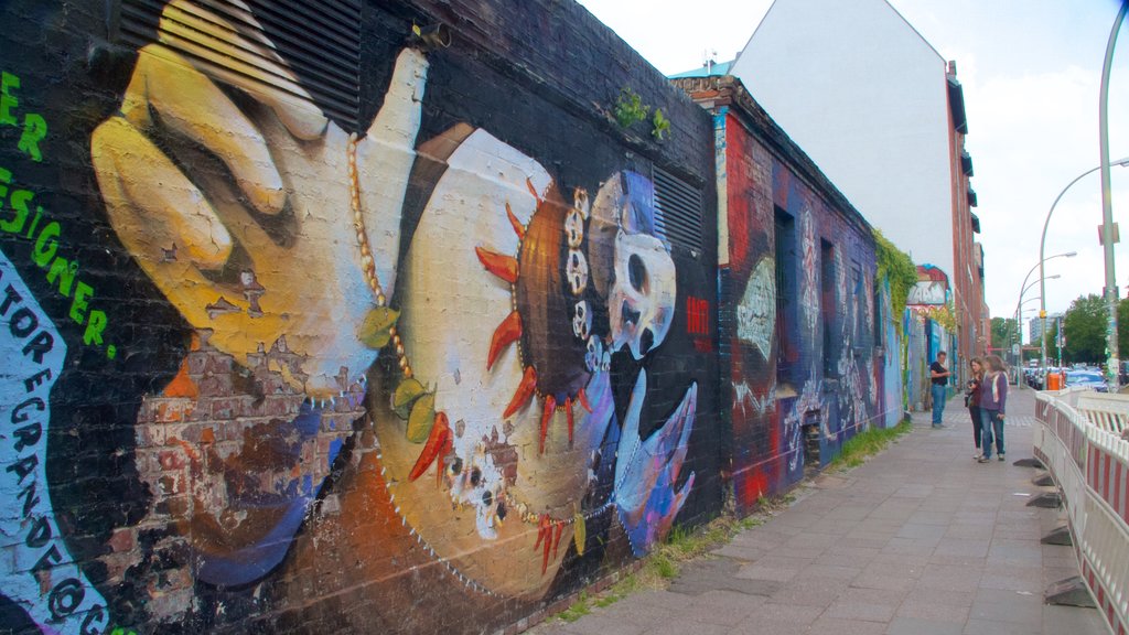 East Side Gallery which includes art and outdoor art