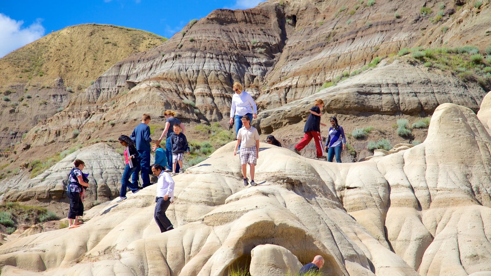 Drumheller Valley as well as a small group of people