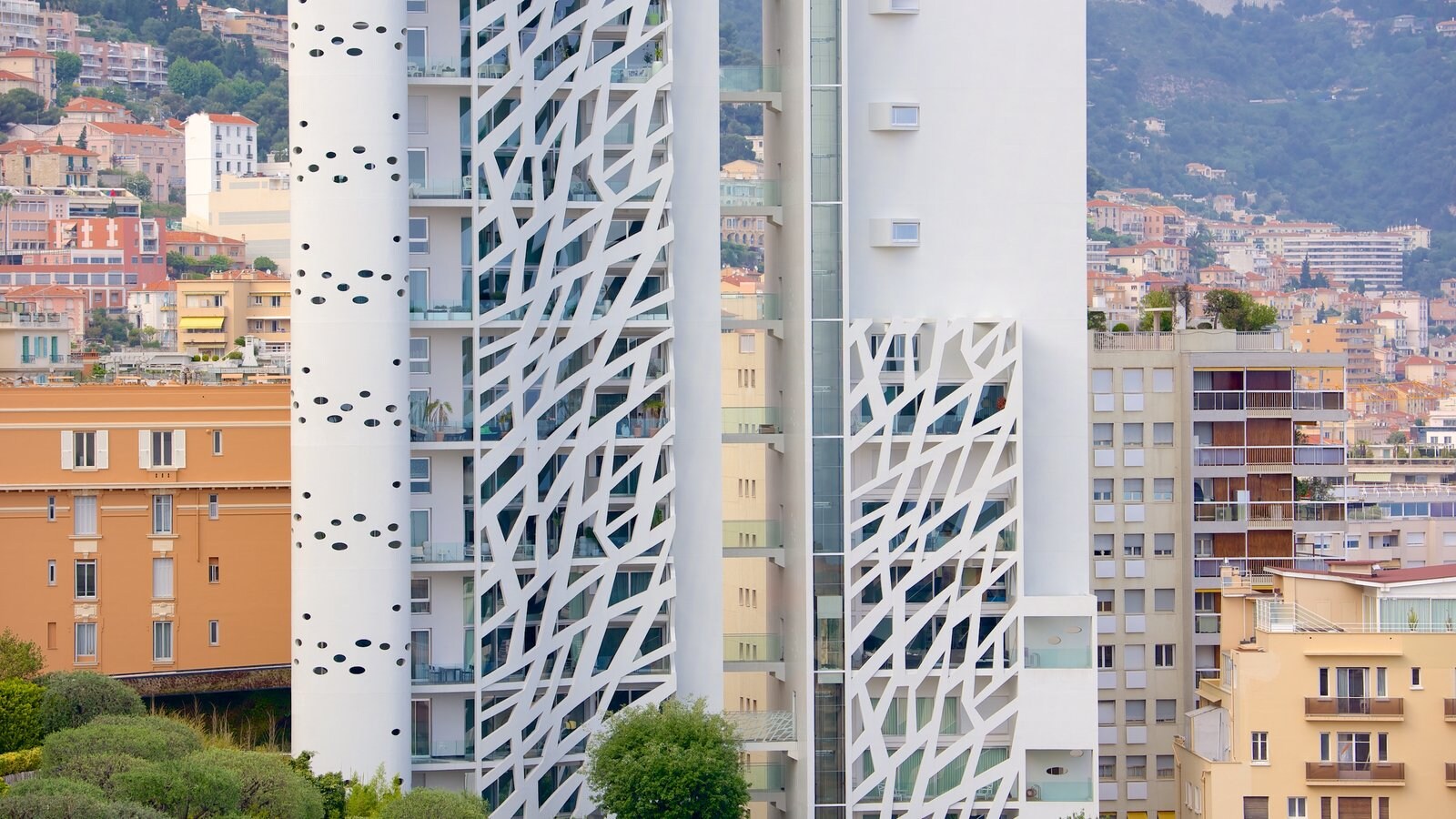 Monaco showing a city, modern architecture and a high-rise building