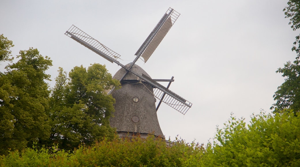 Sanssouci Park showing a windmill