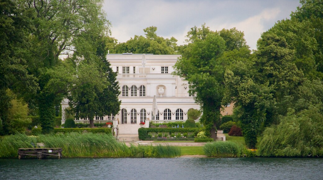 Potsdam which includes a lake or waterhole and heritage architecture