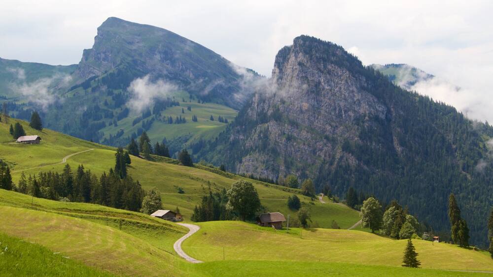 Bernese, alperna presenterar stillsam natur och berg