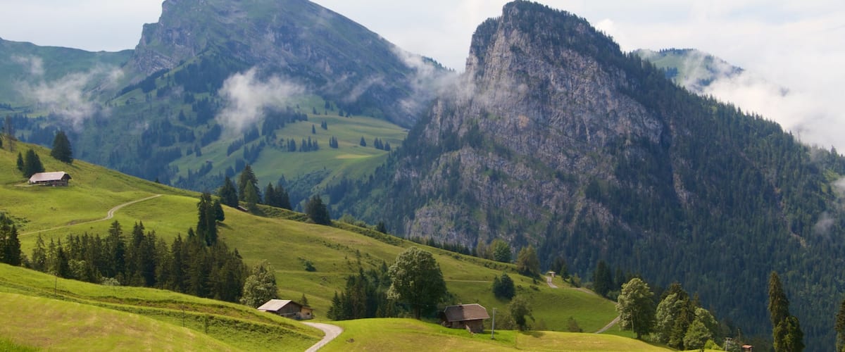 Alpes Berneses ofreciendo escenas tranquilas y montañas