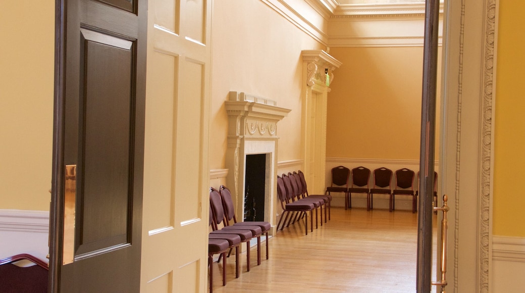 Bath Assembly Rooms showing heritage architecture and interior views