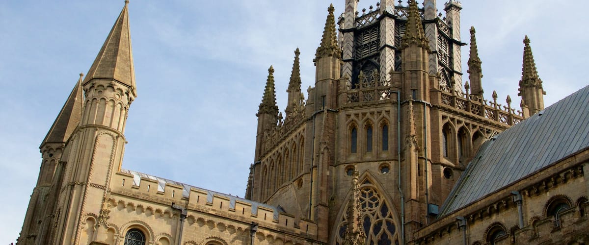 Ely Cathedral which includes a church or cathedral, heritage architecture and heritage elements