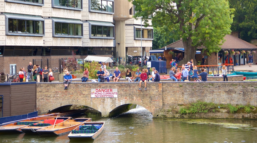 Cambridgeshire showing boating, a lake or waterhole and a bridge