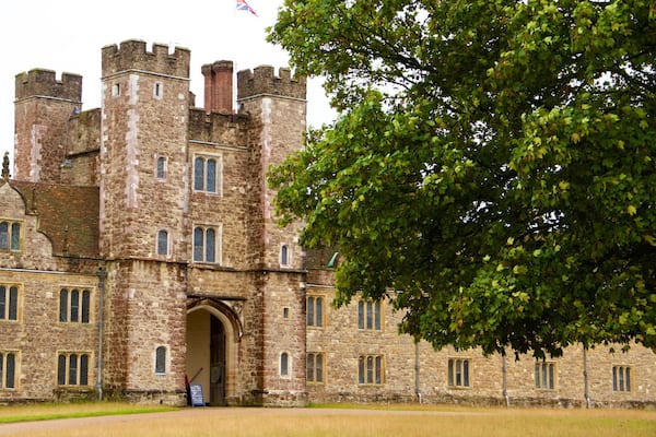 Knole mit einem historische Architektur, Burg und Geschichtliches