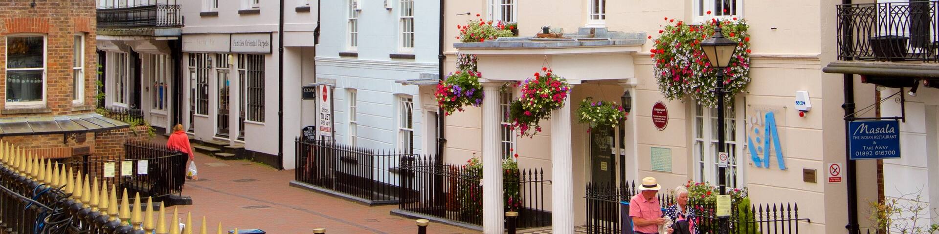 Pantiles showing a house