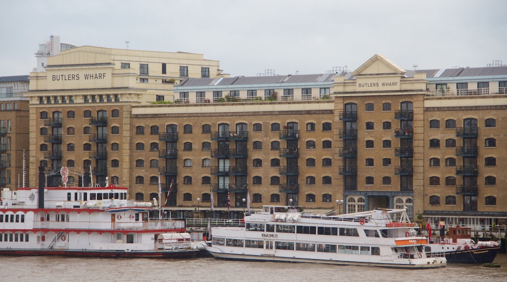 Southwark which includes heritage architecture and a ferry