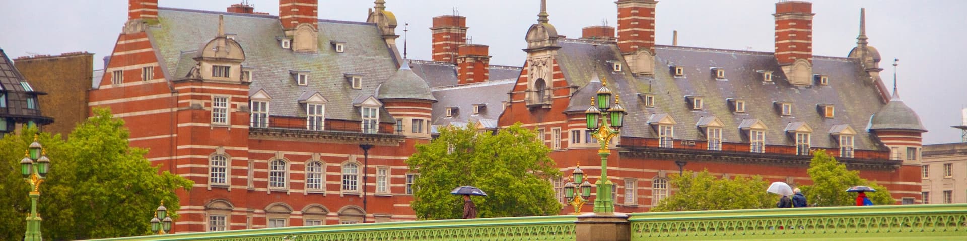Westminster Bridge featuring a bridge and heritage architecture