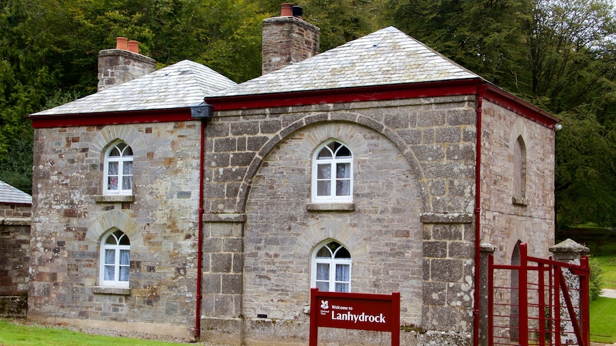 Lanhydrock which includes signage and heritage elements