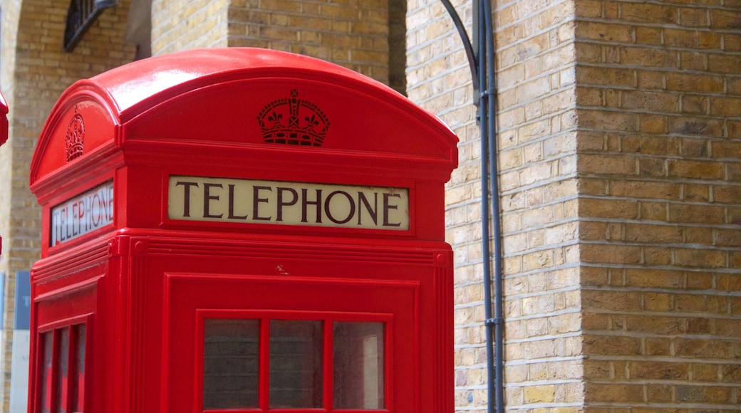 London showing signage