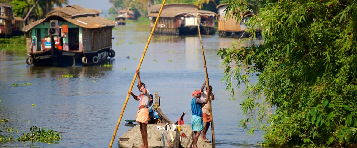 Alappuzha District which includes a river or creek and kayaking or canoeing