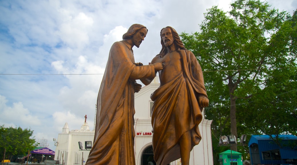 Chennai showing a statue or sculpture and religious aspects